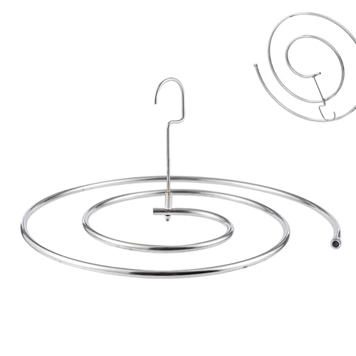 Colgador de sábanas en espiral, estante de secado en espiral plegable de acero inoxidable con diseño de ahorro de espacio para colcha, manta, funda de colchón, uso en balcón