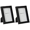 Amazon Basics Photo Picture Frame – 4″ x 6″, Black – Pack of 2
