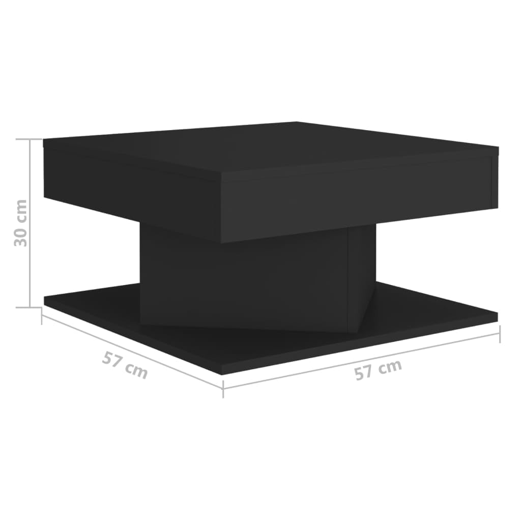 vidaXL - Couchtisch Schwarz 57x57x30 cm Spanplatte