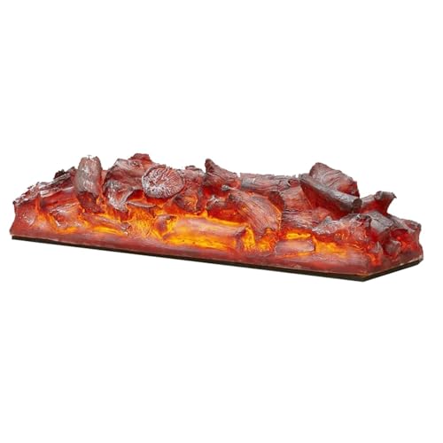 DorkTees 41-Inch 3D Simulation Electric Fireplace Logs, Realistic Resin Stone-Wood