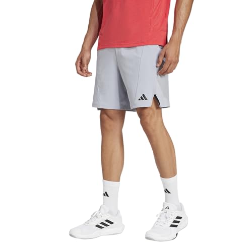 Adidas Men's Designed for Training Workout Shorts, Halo Silver, Large/7' Inseam