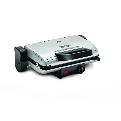Tefal Minute Grill Silver GC2050 contactgrill met verwijderbare anti-aanbakplaten en 2 grillstanden, GC205012, barbecue, gri
