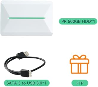 Retro Game Console Hdd 500GB, Plug and Play Video Game Console with Built in 38291 Game, Emulator Console Compatible with 50 Game Emulators, Playnite&Retrobat 2 Game Syatem in 1, Portable Game Console