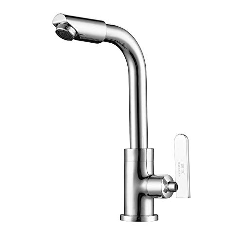 Robinet mitigeur rotatif en laiton massif pour lavabo monotrou élégant