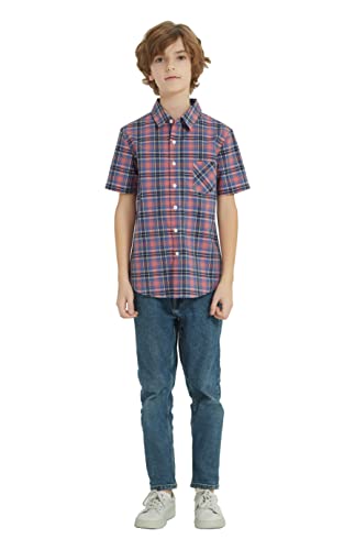 Image of Tronjori Boys' Short Sleeve Button Down Woven Shirt