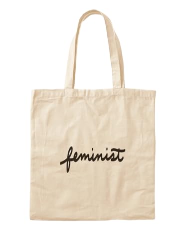 Sac fourre-tout noir message calligraphie féministe idée cadeau amie