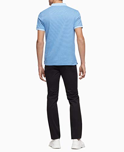 Image of Calvin Klein Men's Liquid Touch Polo Stripe with UV Protection