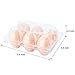Toplife Clear Plastic Eco-Friendly Egg Carton with Sticker Labels, Each Holds 6 Eggs Securely, Set of 30