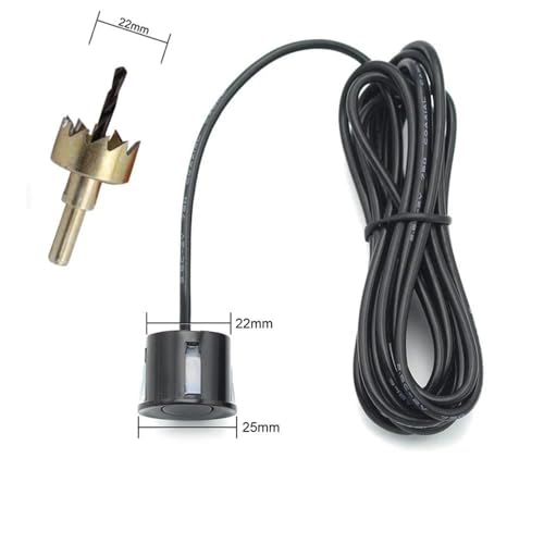 Sensores de aparcamiento para espejo retrovisor de coche, radar de marcha atrás con sensor de aparcamiento, detector de radar impermeable, sensor de aparcamiento (blanco) (blanco)