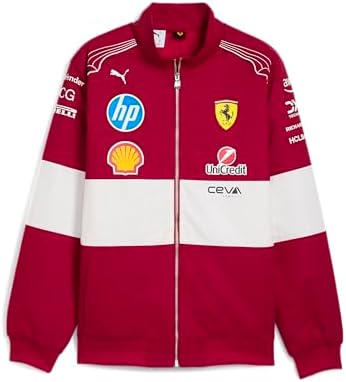 PUMA Scuderia Ferrari F1 2025 Team Vintage Racing Jacket - Red