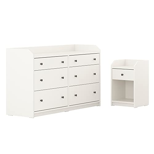 Ikea Muebles de dormitorio HAUGA, juego de 2, blanco