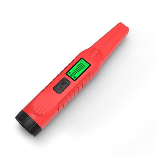 Wlinfetity Detector de metales de mano con detección de 360 grados y pantalla LCD, sensibilidad ajustable, para seguridad y uso en exteriores, color negro