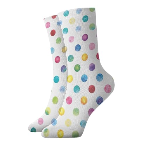 VCzsdff Calcetines de felpa con patrón de lunares azules para casa y oficina, calcetines antideslizantes para comodidad en interiores