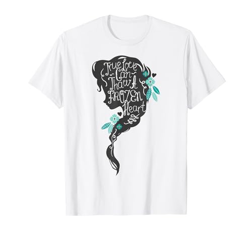 Disney Frozen Elsa Head Profile Love Thaws Graphic T-Shirt T-Shirt