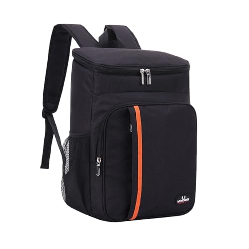 Mochila Térmica Grande Impermeável Cooler Isolante A Prova De Vazamento Bolsa Lancheira Portátil Para Alimentos Almoço Acampamento Praia - WEYOUNG (Preto)