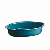 Emile Henry Ultime Small Oval Oven Dish, Mediterranean Blue