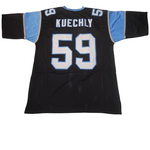 Luke Kuechly Jersey Stitched Black Custom Football New No Brand/Logos (US, Alpha, Medium, Regular, Regular, Black)