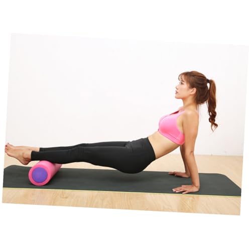 Rodillo de espuma sólida para yoga y masaje, columna azul de 30 x 15 cm, para ejercicios de pilates, entrenamiento de equilibrio y relajación muscular miniatura 6