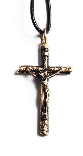 Unbekannt Colgante de crucifijo chapado en oro de 24 quilates.