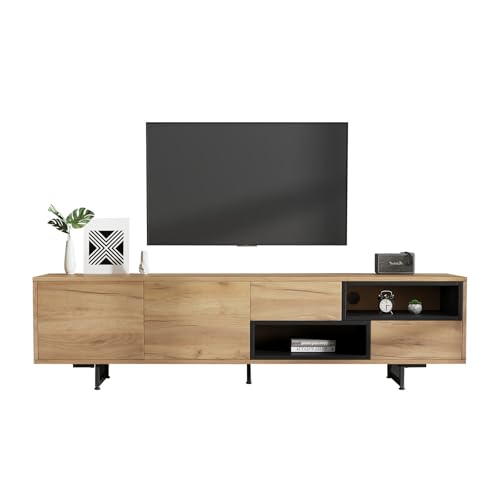 Armoire de télévision stable avec pieds réglables anti-rayures - 2