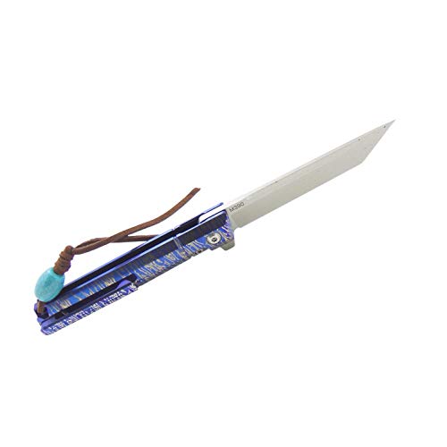 MASALONG Advanced Steel M390 Blue Warrior Folding Knife kni165