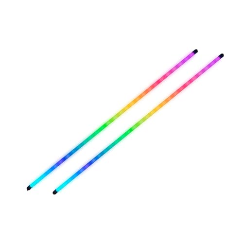 Mars Gaming MLT-TWO, 2x NEON ARGB 400mm LED Strips, 5V 3 Pin Compatibel met Hubs en MB ARGB, Flexibele PC LED Strip Kit met Meerdere Mogelijkheden, Snelle en Gemakkelijke Plug-and-Play Montage