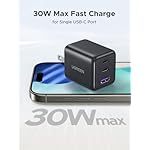 UGREEN 3-Port 30W USB C Charger, GaN II Compact iPhone Charger Fast Charging, Type C Power Adapter for iPhone 17/16/15 Series, Samsung Galaxy S25/24/23, iPad, Matt Black - Image 2