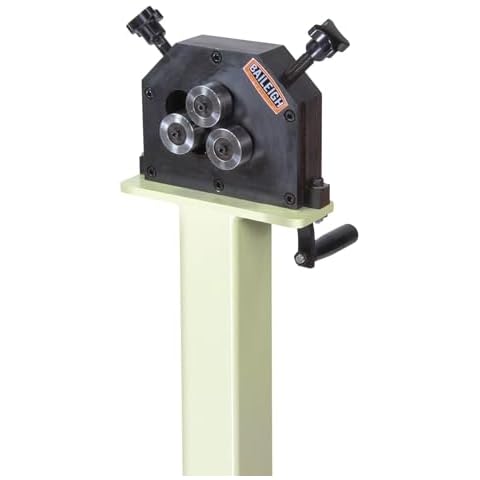 Baileigh Industrial - R-M5; Manually Operated Three Roll Ring Roller, Includes Stand, Tooling for Flat (1006854) Cover