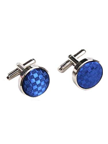PANGUN Gemelos DeHombres De Las Mangas Francesas Puños Camisa Hebilla Unisex Pajarita Corbata Accesorios-Azul Real