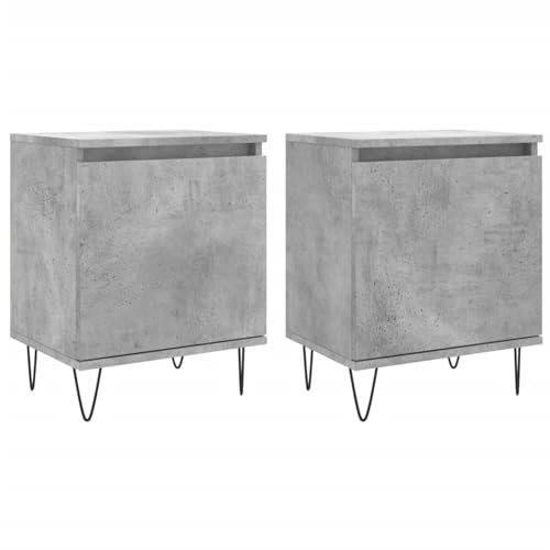 Table de chevet gris béton lot de 2 table d'appoint de chambre