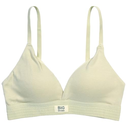Big Girls Cotton Wire Free Push up Training Bra,Teens Wireless Bras 32A 34A 36A 38A3
