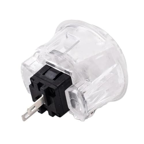 Bouton Arcade 30mm transparent blanc réplique Sanwa OBSF-30 pièce bartop