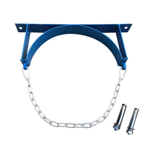 Gas Cylinder Wall Bracket, 13 25 37 Inch Steel Tank Holder/Rack for Small Propane and Oxygen Bottles Fixed, Cylinder Stand with Protective Chain(Blue,35 cm(13 4/5 inch))