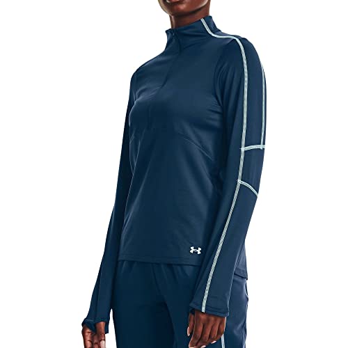 Under Armour Womens Half Zip Top Petrol Blue L