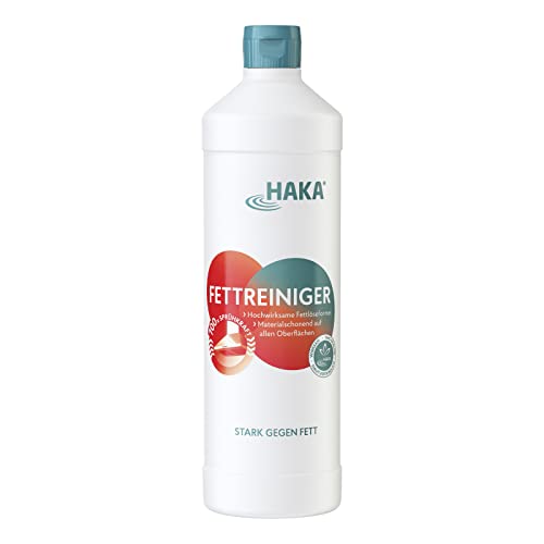 HAKA Fettreiniger Nachfüller, 1L, Fettlöser für Küche, gegen Eingebranntes & Fett, ideal für Grill, Backofen & Dunstabzugshaube, vegan, materialschonend, ohne aggressive Chemie