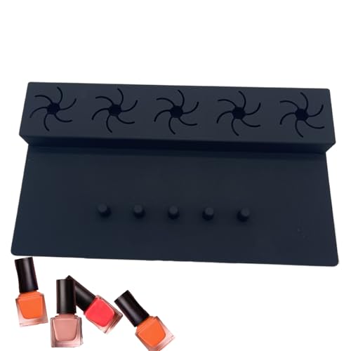 Support de vernis à ongles en silicone - Support de vernis à ongles en silicone 2 en 1 avec support de main | Conteneur de bouteille de vernis à ongles avec séparateurs de doigts pour la maison, le