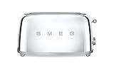 Smeg TSF02SSUS 50er Jahre Retro Style Aesthetic 4 Slice Toaster, Chrom