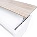 Mesa de Centro Elevable Modelo Zenit, Mesita Mueble Salon Comedor, Blanco Artik...