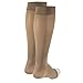 Truform Women's Compression Stockings, 15-20 mmHg, Knee High Length, Open Toe, Opaque, Beige, X-Large