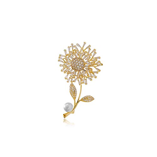 Broche marguerite en perles luxueuse pour sublimer un manteau chic