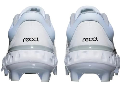 Nike Alpha Huarache Elite 4 Low MCS Men's Baseball Cleats White Grey FD6255-100 Size 7.5