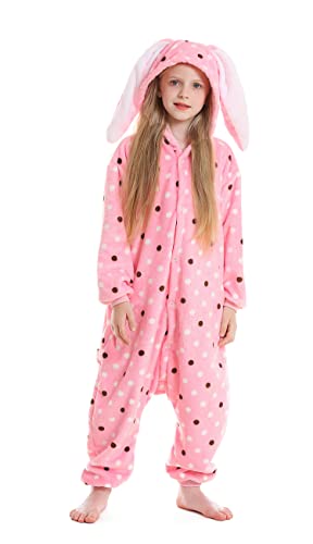 ATOZ Onesie for Kids, Animal Pajamas Halloween Cosplay Costume for Girls Boys, Bunny 2-3T