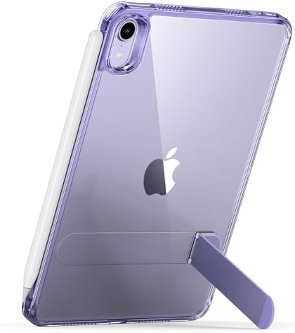 ESR for iPad Mini 6 Case, iPad Mini 6th Generation Case with Stand(8.3 inch, 2021), 3 Stand Modes, Slim and Light, Yellowing Resistant, Boost Kickstand Case, Clear, Purple Clear