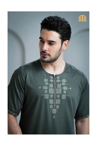 Undave Green Half Sleeve Thobe Jubba3