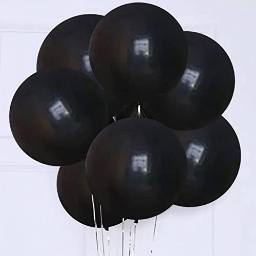 15pcs Latex Big Balloons Clearance 24 Inch Black Large Balloons Giant Heavy Duty Airballoon for Wedding Baby Shower Birthday Halloween Party Supplies New Years Day Decorations