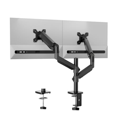 Image of Monitor Arm Mount, Gas Spring Desktop Stand, 13-32 Inch Screen Support, 8kg Capacity Vesa 100x100mm (Dual Monitor Pole ARM)