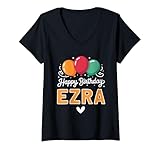 Photo Gallery donna buon compleanno dicendo ezra maglietta con collo a v Photo Gallery donna buon compleanno dicendo ezra maglietta con collo a v
