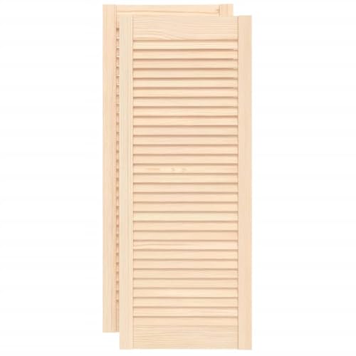 vidaXL Schranktüren Lamellen-Design 2 Stk. 99,3x39,4 cm Massivholz vidaXL Schranktüren Lamellen-Design 2 Stk. 99,3x39,4 cm Massivholz