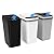 3 Pack Automatic Small Bathroom Trash Can with Lid - 2.5 Gallon Touchless Garbage Can, Motion Sensor Smart Trash Bin, Slim Dog Proof Trashcan, Waterproof Plastic Wastebasket for Bedroom Office Kitchen