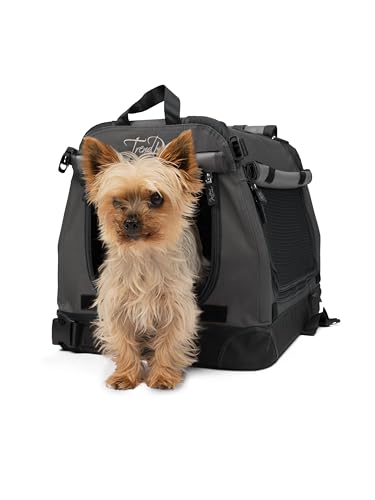 TrendPet TPX-Pro - Leichte, Faltbare Hundebox mit Aluminium Rahmen (grau, L 50 x B 35 x H 35 cm)